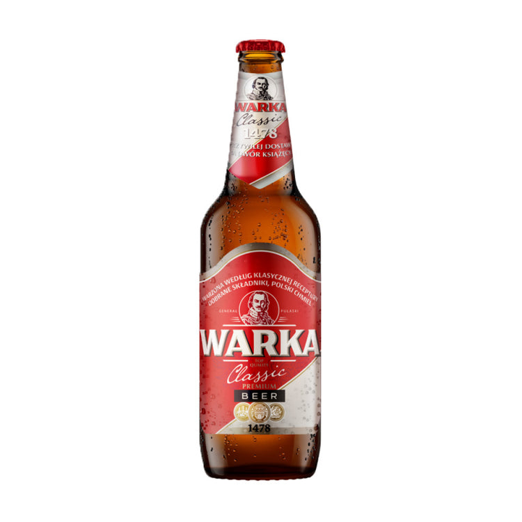 WARKA JASNE PEŁNE POLSKA 5,2% BUTELKA 500ml