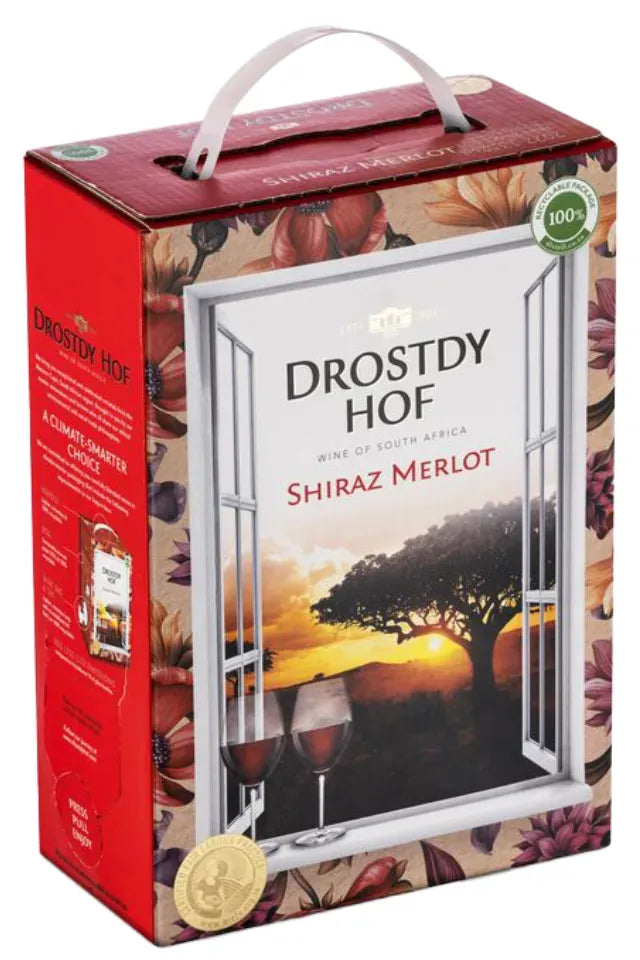 Drostdy Hof Shiraz Merlot 3L (Special offer – damaged outer packaging)