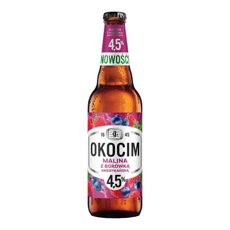 OKOCIM 4.5% RASPBERRY WITH BLUEBERRY BUT 500ml