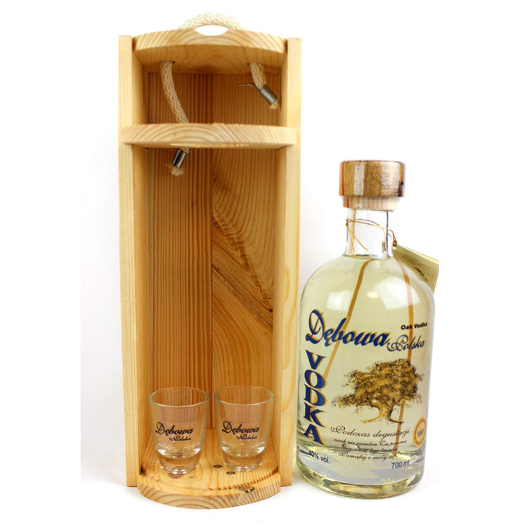 Debowa Pure Vodka 0,7l in box +2 Shot glasses