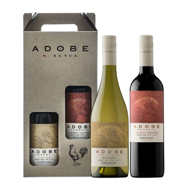 Adobe Chardonnay, Adobe Cabernet Sauvignon í gjafakassa 1500ml